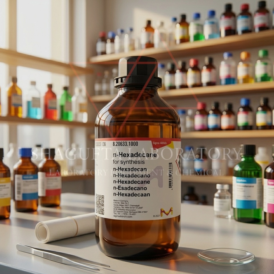 n-Hexadecane for Synthesis merupakan bahan kimia laboratory grade berkualitas tinggi yang digunakan untuk sintesis organik, penelitian, quality control, kalibrasi, serta aplikasi laboratorium dan industri. Cocok digunakan pada laboratorium kimia, petrokimia, pendidikan, dan fasilitas riset profesional.