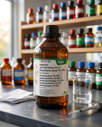 Perchloric Acid 70–72% Merck EMSURE 50ML – Asam Perklorat Analytical Grade untuk Laboratorium & Analisis (REPACK)