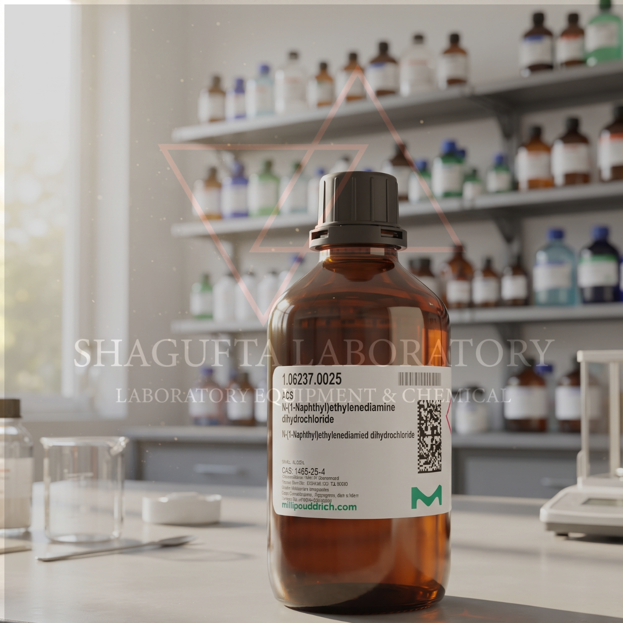 Merck 106237 N-(1-Naphthyl)ethylenediamine Dihydrochloride 1GR EMSURE® ACS – N-(1-Naphthyl)ethylenediamine Dihydrochloride / NEDA / N-(α-Naphthyl)ethylenediamine Dihydrochloride / C₁₂H₁₆N₂·2HCl (REPACK)