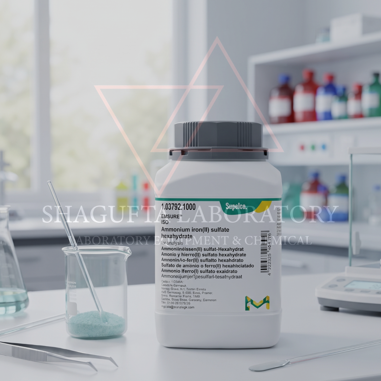 Ammonium Iron(II) Sulfate Hexahydrate EMSURE ISO Supelco Merck 103792 10GR (REPACK)