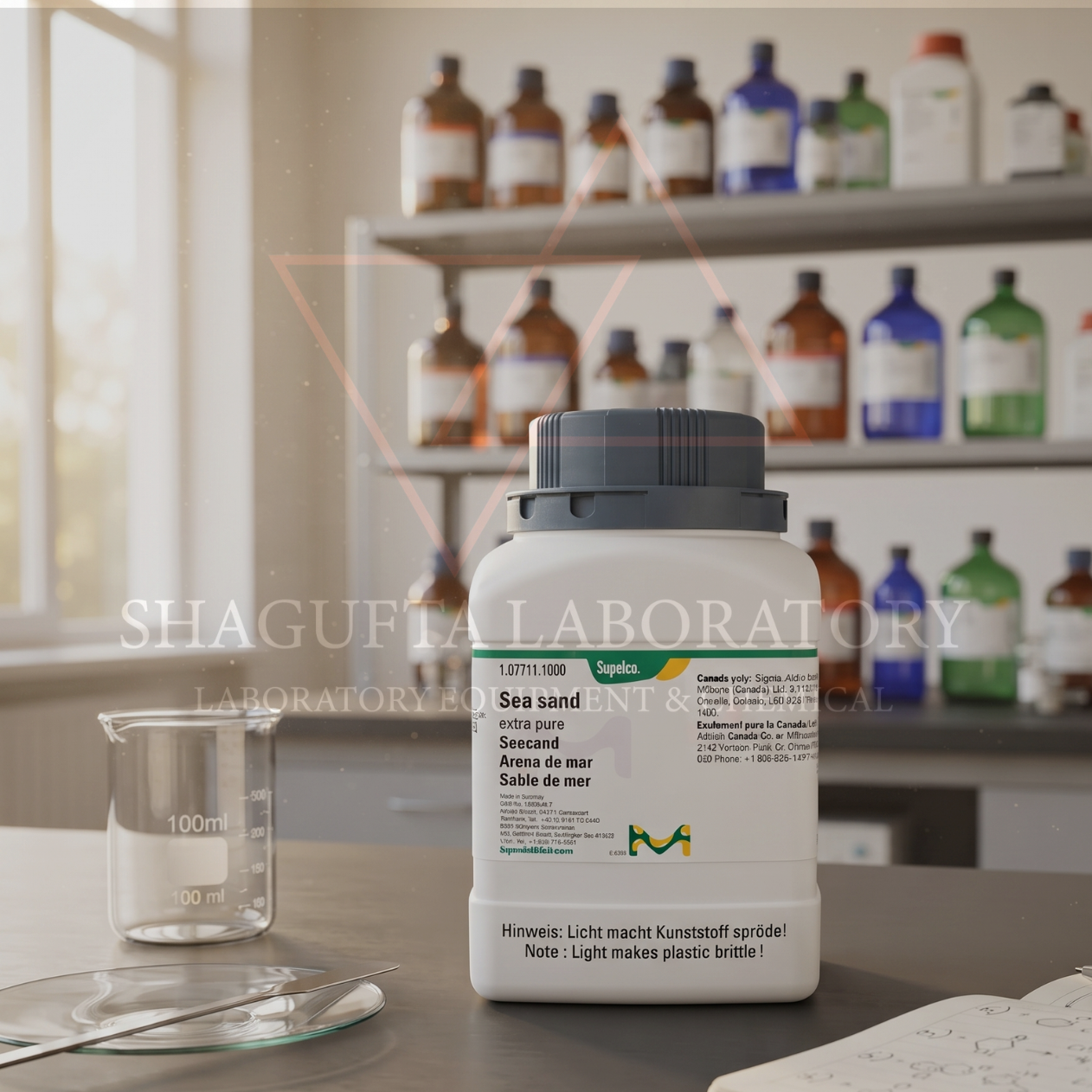 Merck Extra Pure 107711 – Sea Sand 25GR | Silica Sand | Sea Sand Extra Pure | SiO₂ | Laboratory Filtration & Extraction (REPACK)