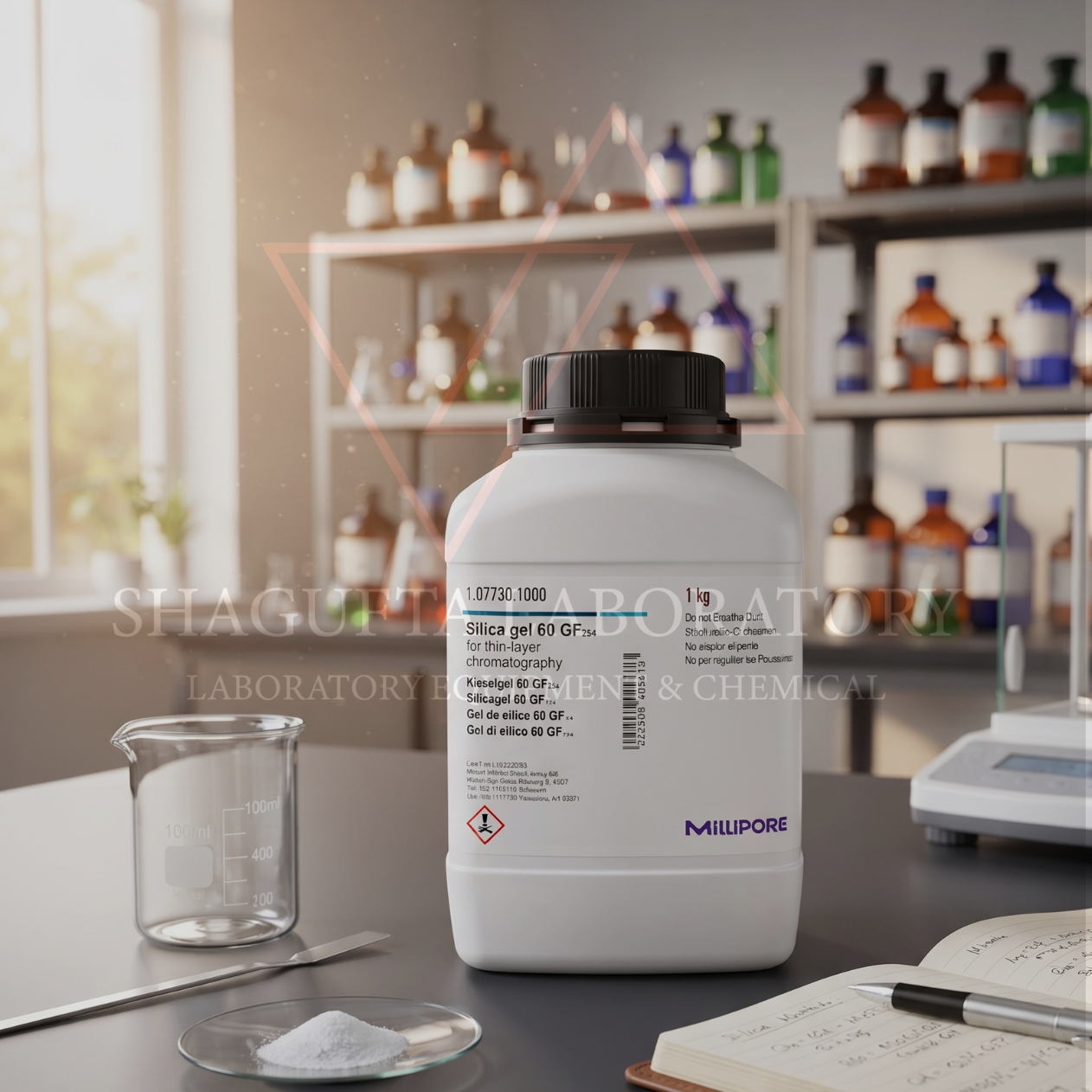 Merck 107730 Silica Gel 60 GF254 1kg | TLC Silica Gel 60 GF254 | Thin Layer Chromatography Adsorbent | Fluorescent Indicator F254