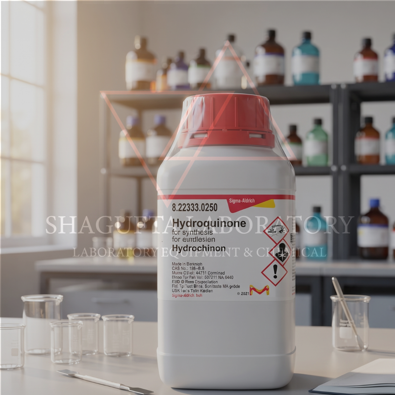 Merck 822333 Hydroquinone 250gr Grade for Synthesis – Hydroquinone / 1,4-Dihydroxybenzene / Quinol (C₆H₆O₂)